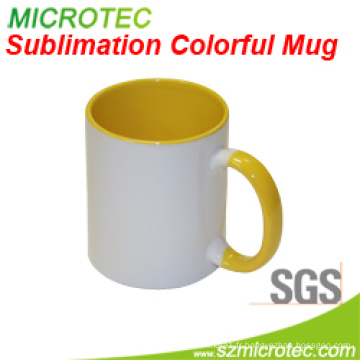 Tasse en céramique enduite par sublimation de 11oz de couleur de deux tons (MT-B002H)